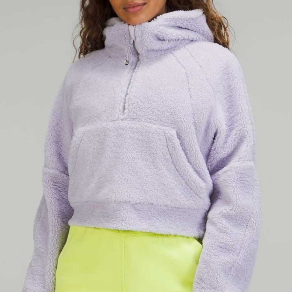NWT Lululemon Scuba Fleece Half Zip Hoodie Faint Lavender XS/S